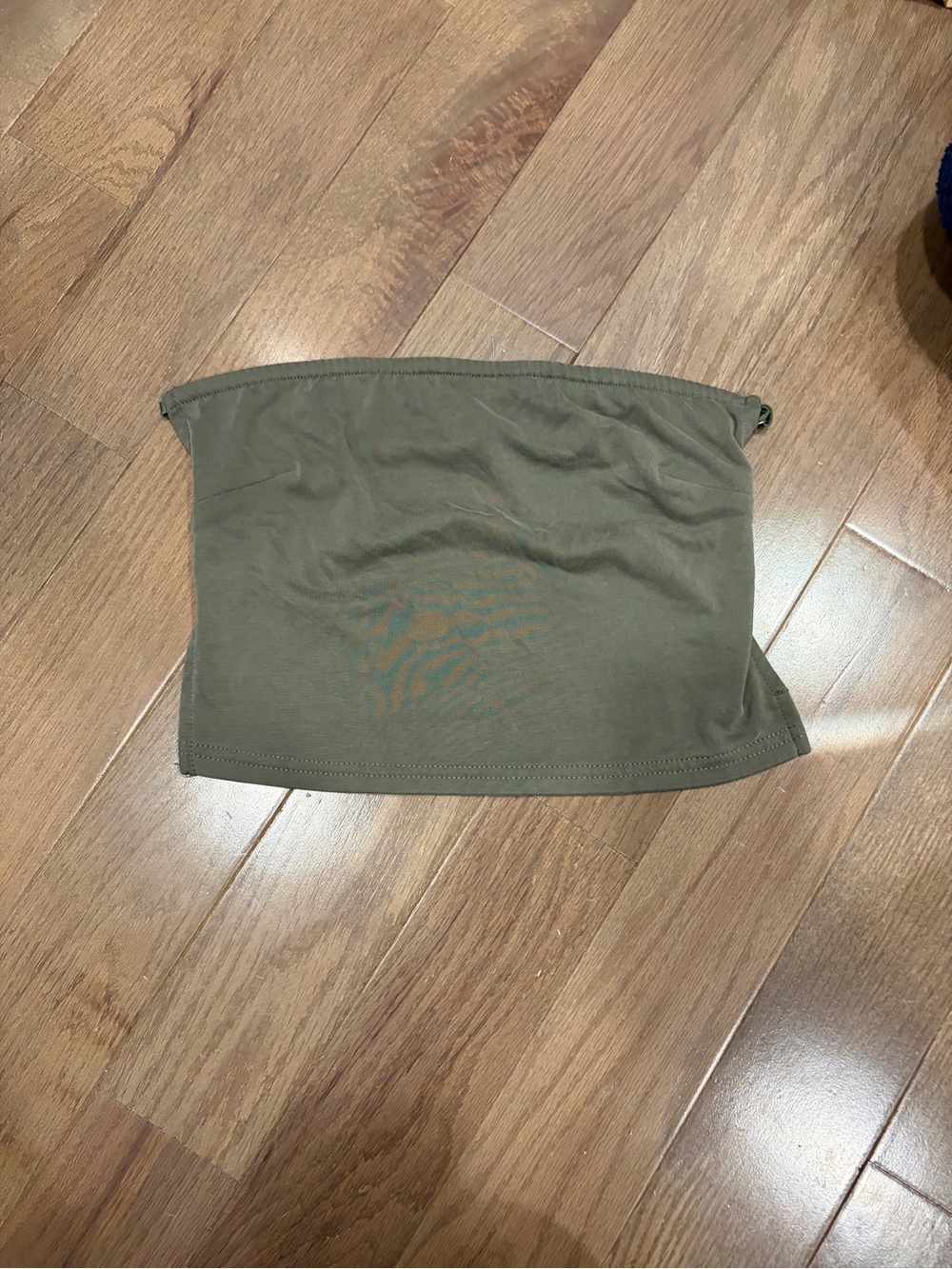 Edikted Olive Green Strapless Mini Skirt